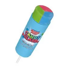 Candy Clash push-up tube with blue, green and pink layers.