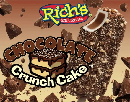 Rich's Chocolate Crunch Cake bar menu panel.